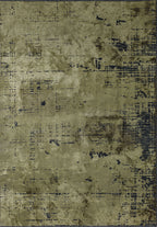 Space Green - Matte Black Rug