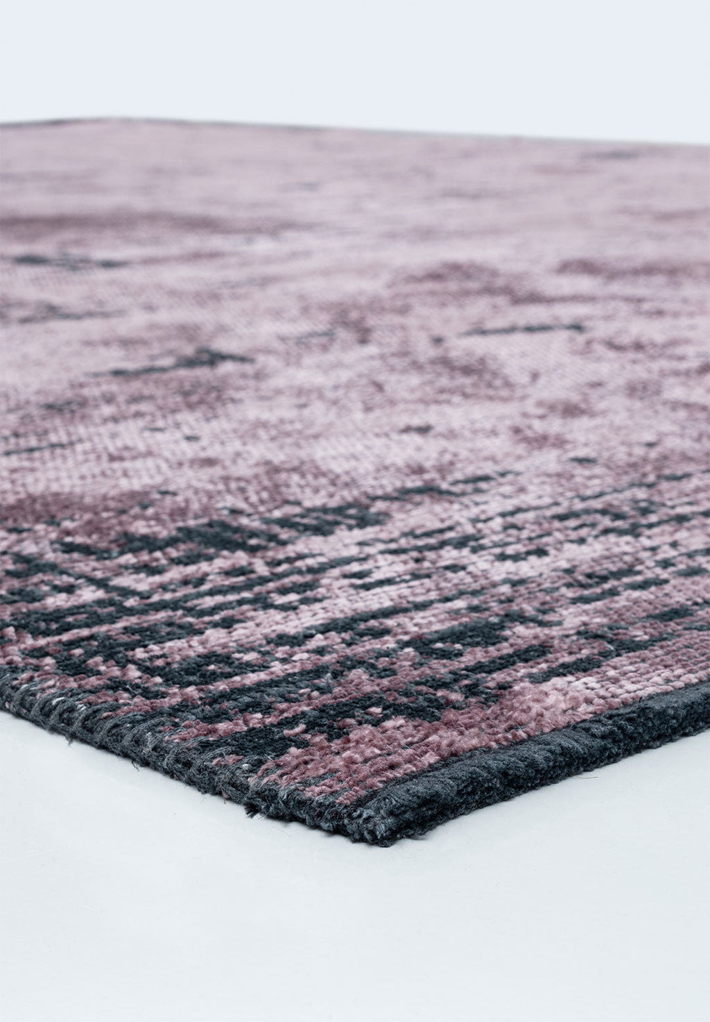 Space Damson - Matte Black Rug