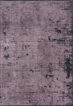 Space Damson - Matte Black Rug