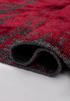 Space Red - Matte Black Rug