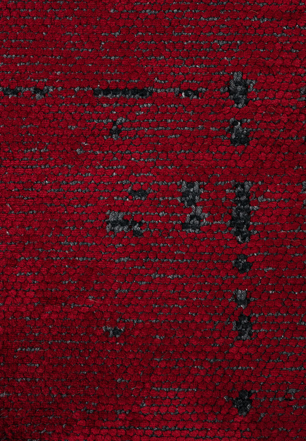 Space Red - Matte Black Rug
