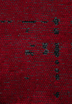 Space Red - Matte Black Rug