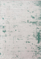 Space Ecru - Dark Green Rug