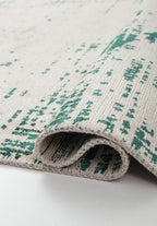 Space Ecru - Dark Green Rug