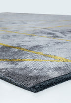 Grid Light Grey - Yellow Rug