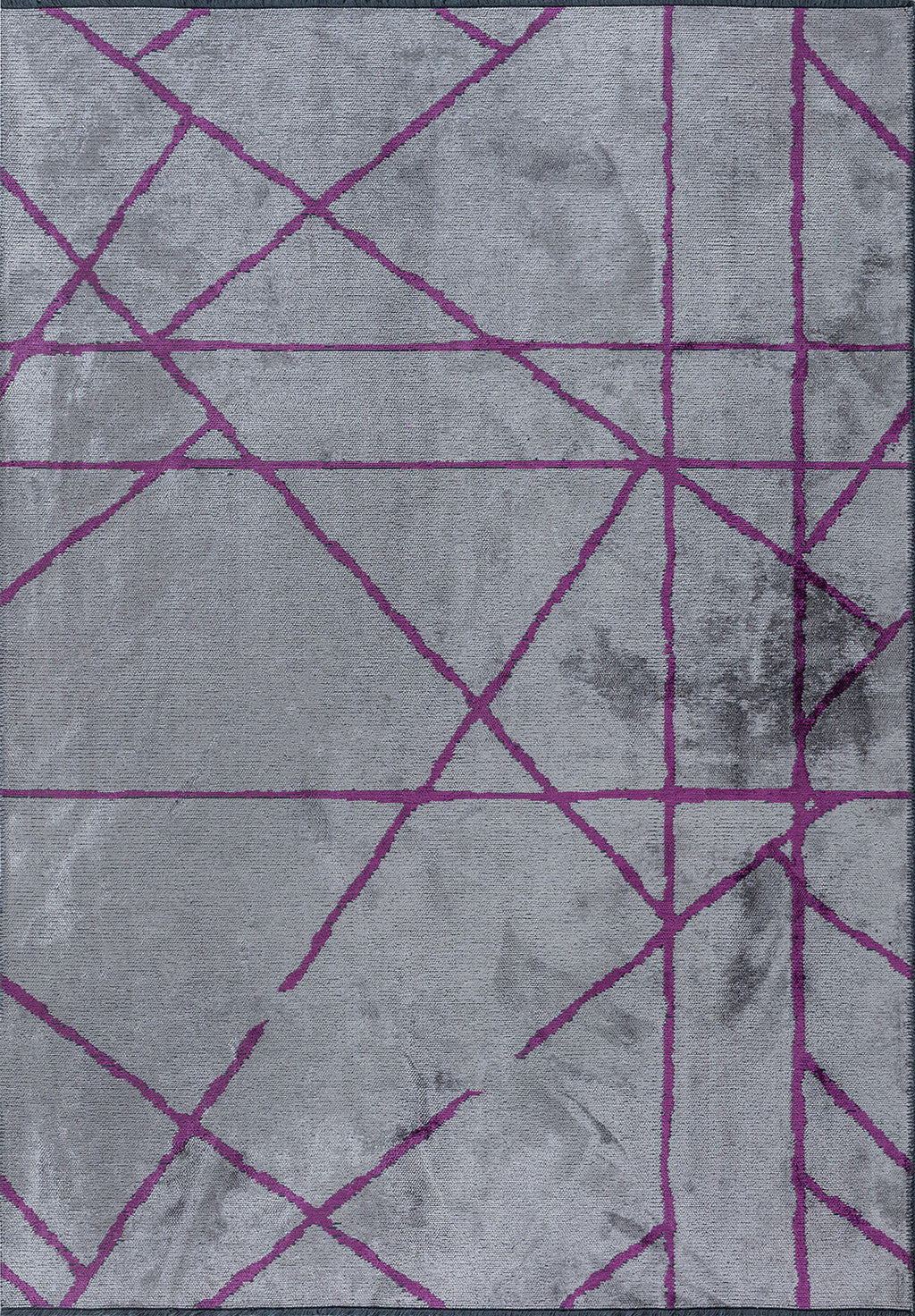 Grid Light Grey - Purple Rug
