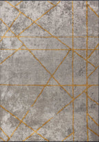 Grid Beige - Mustard Rug