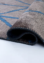 Grid Dark Grey - Navy Blue Rug
