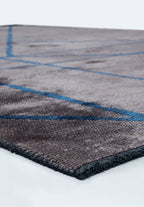 Grid Dark Grey - Navy Blue Rug