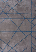 Grid Dark Grey - Navy Blue Rug