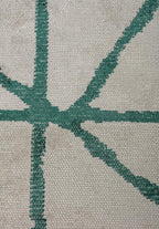 Grid Ecru - Dark Green Rug