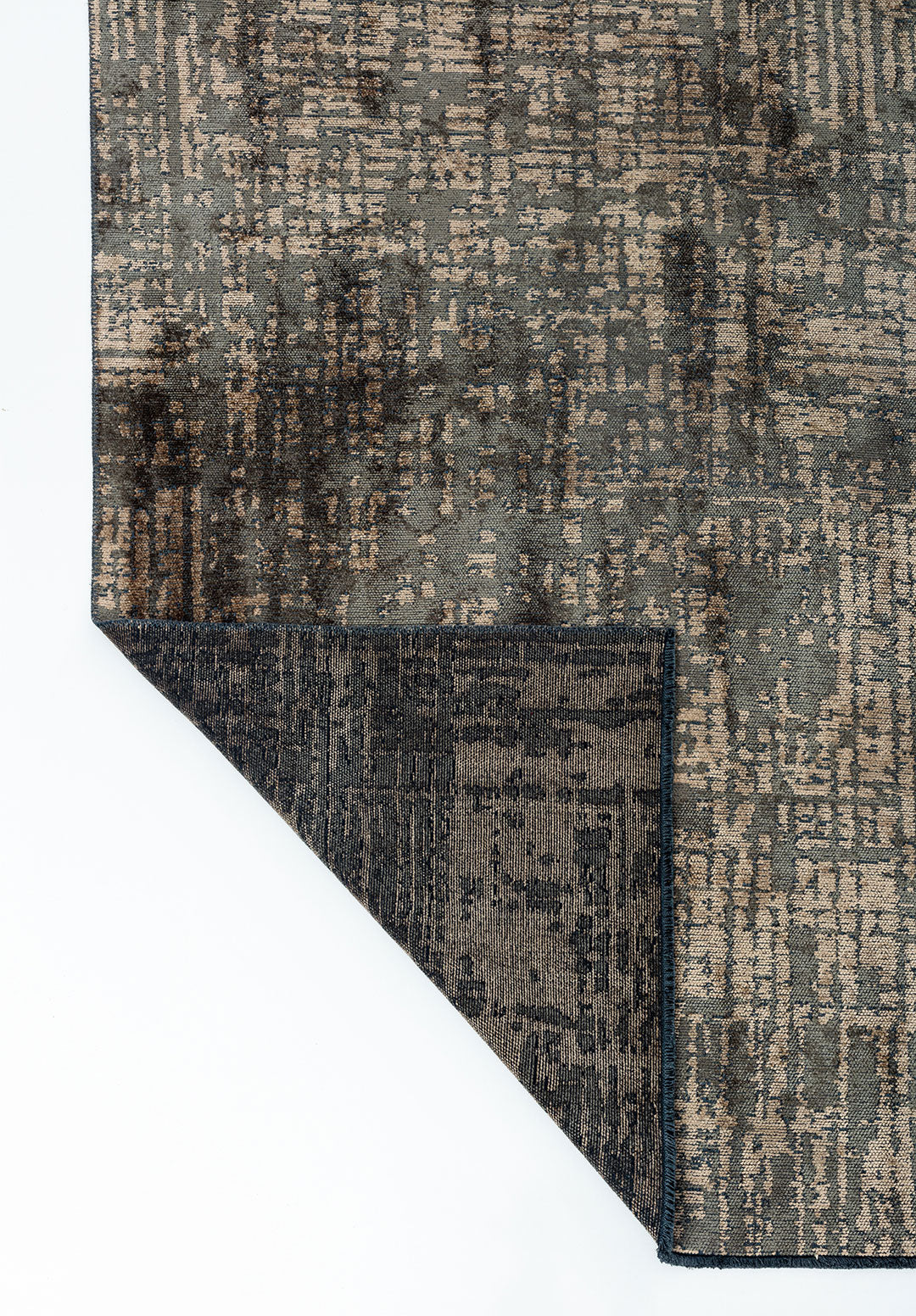 Pixel Anthracite - Dark Beige Rug