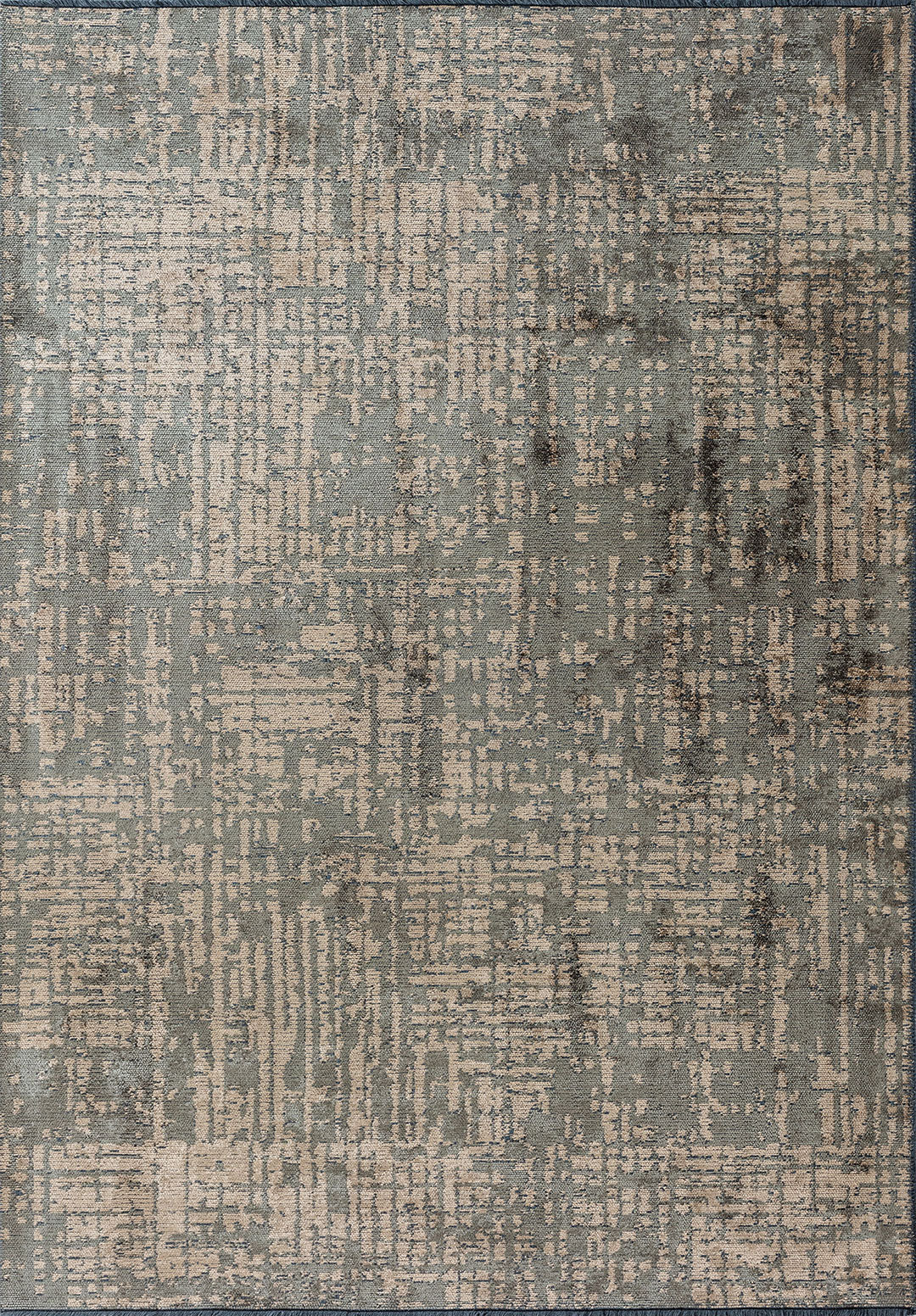 Pixel Anthracite - Dark Beige Rug