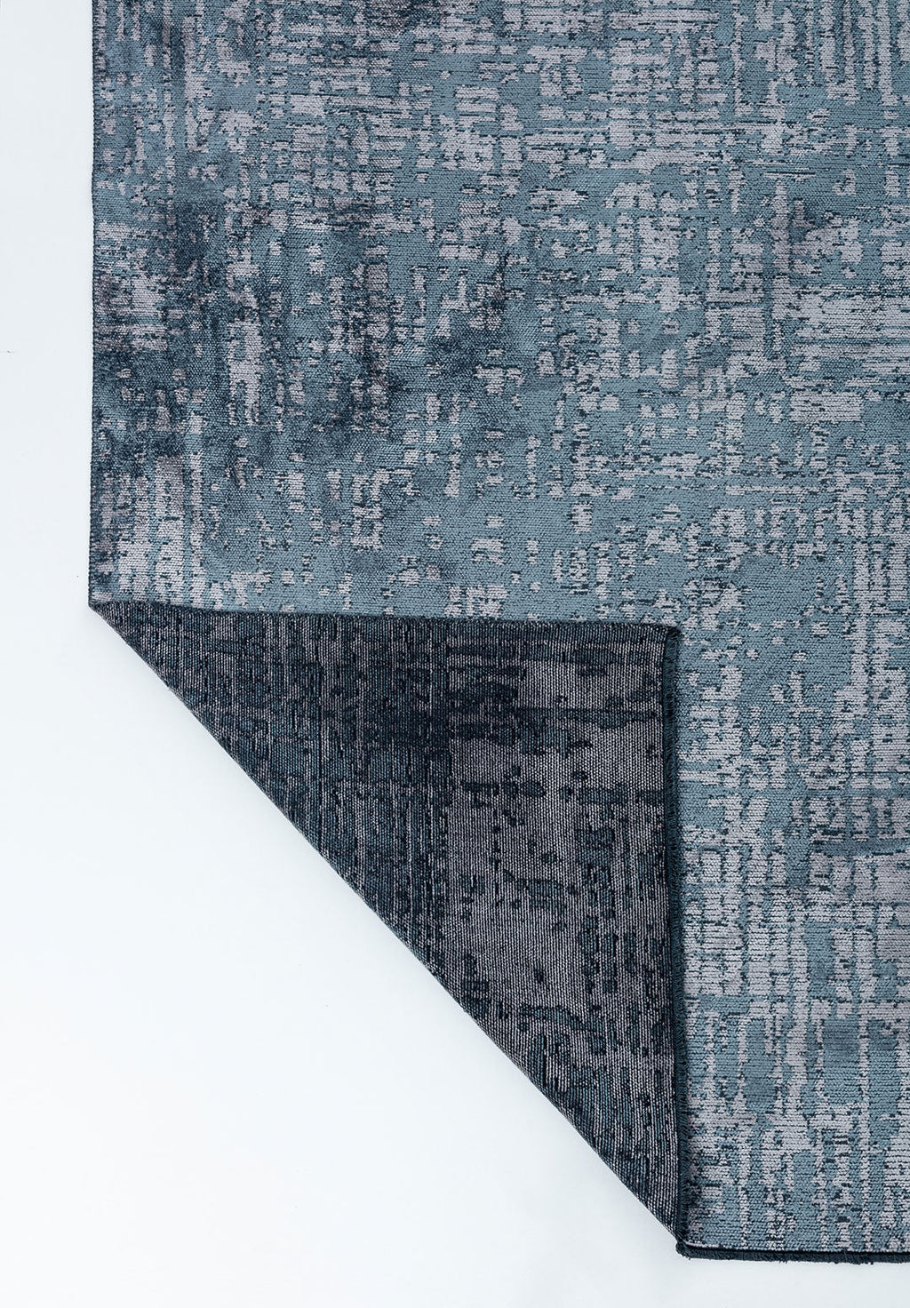 Pixel Blue - Light Grey Rug