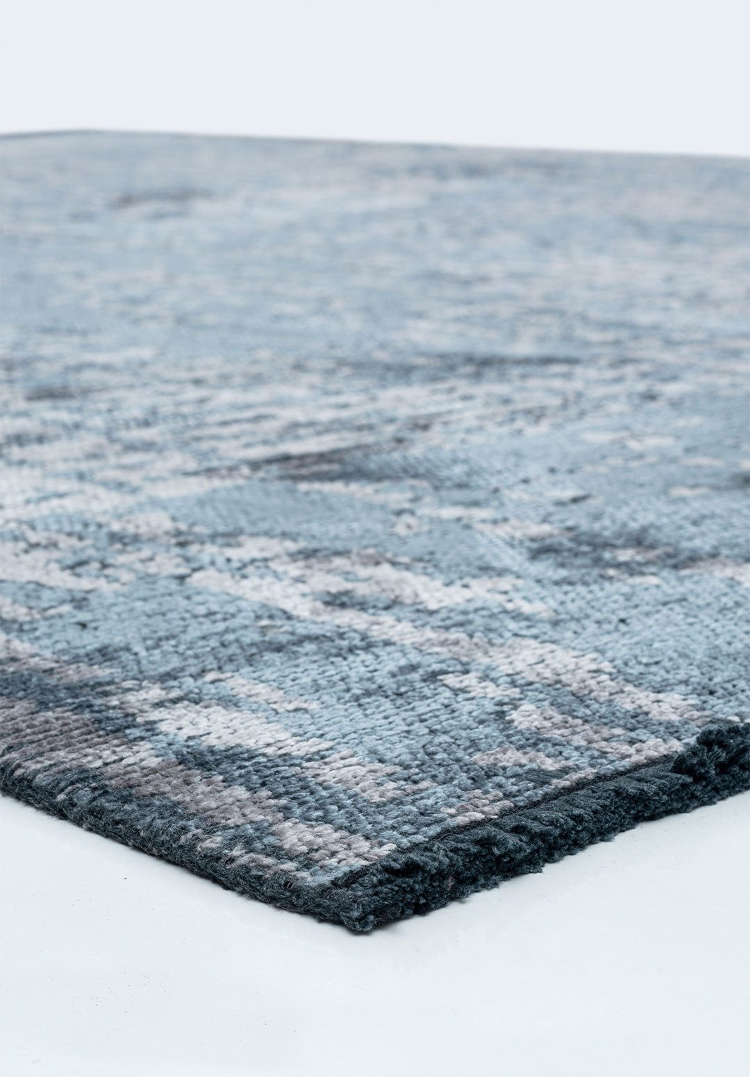 Pixel Blue - Light Grey Rug