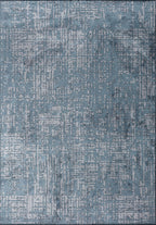 Pixel Blue - Light Grey Rug