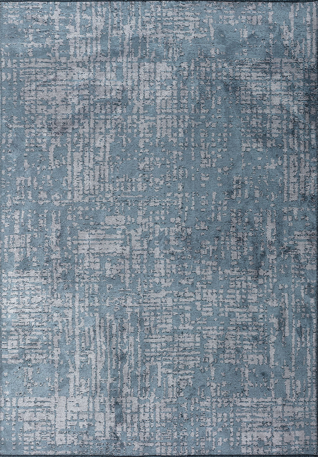 Pixel Blue - Light Grey Rug