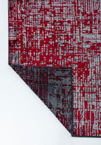 Pixel Red - Light Grey Rug