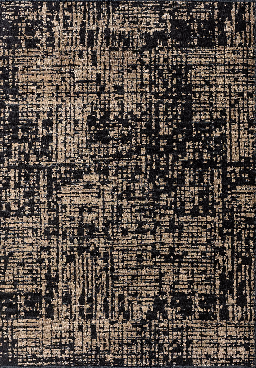 Pixel Black - Dark Beige Rug
