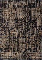 Pixel Black - Dark Beige Rug