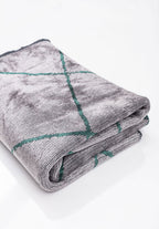 Moroccan Dark Green - Light Grey Rug