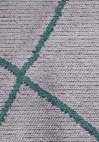 Moroccan Dark Green - Light Grey Rug