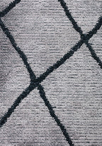 Moroccan Matte Black - Light Grey Rug