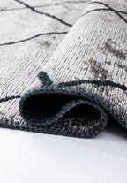 Moroccan Matte Black - Light Grey Rug