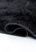 Barber Light Grey - Black Rug