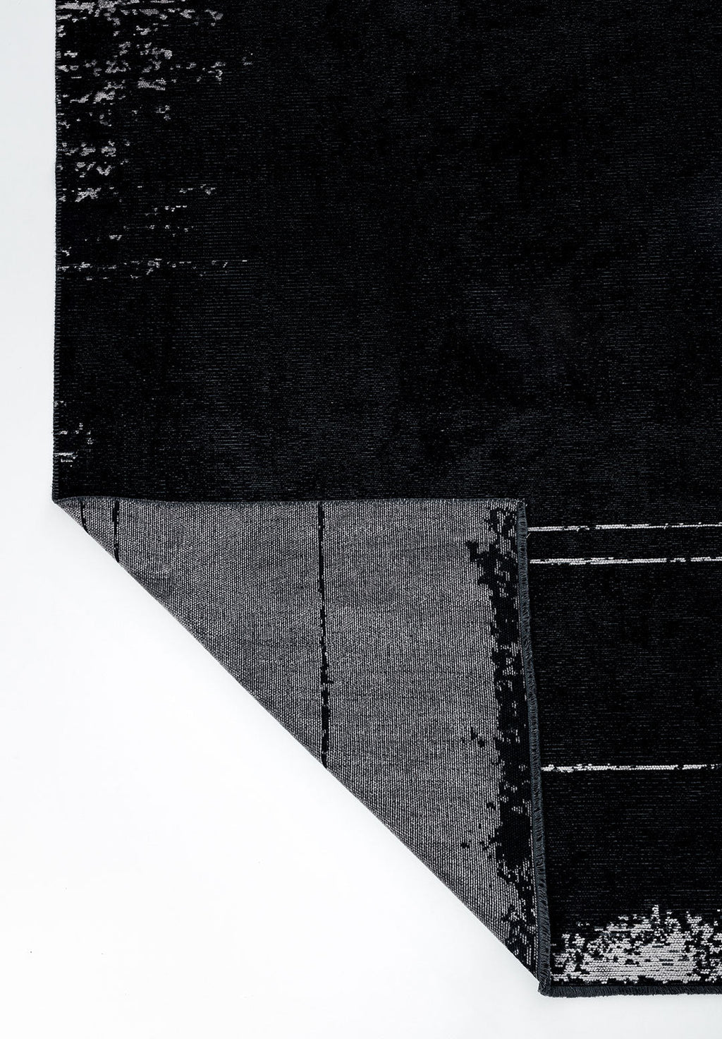 Barber Light Grey - Black Rug