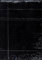 Barber Light Grey - Black Rug
