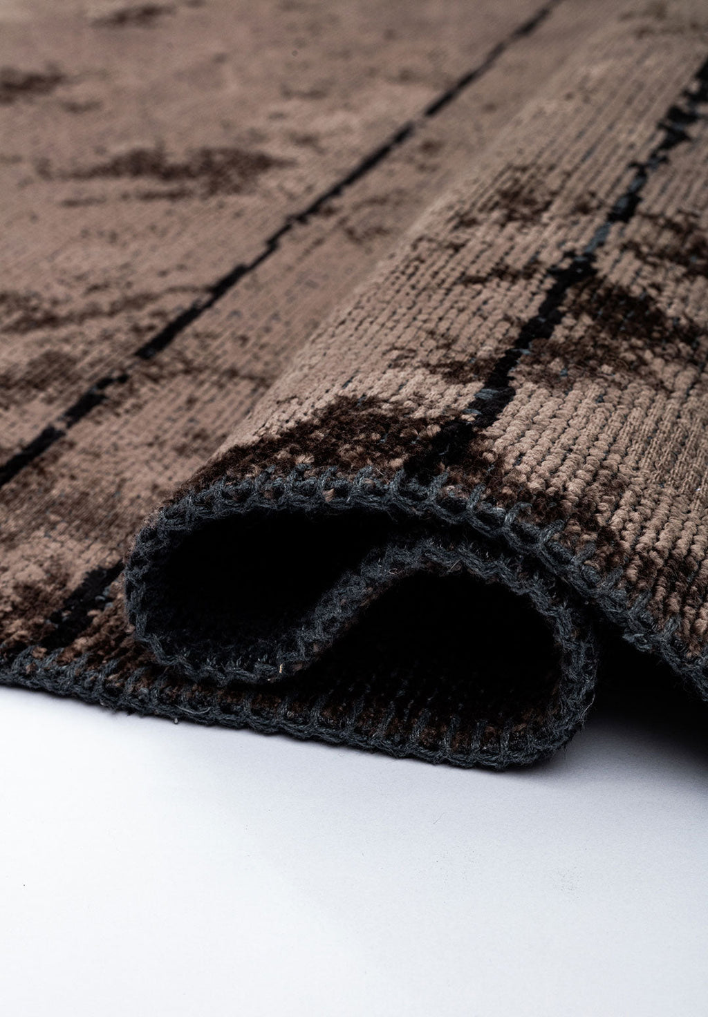 Barber Black - Dark Mink Rug