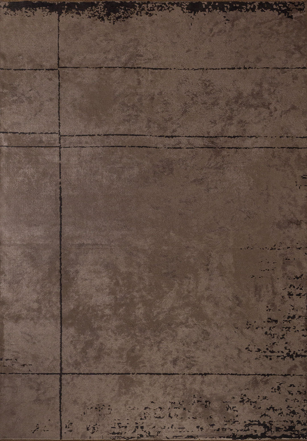 Barber Dark Mink - Black Rug