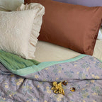 French Vintage Floral Summer Quilted Blanket