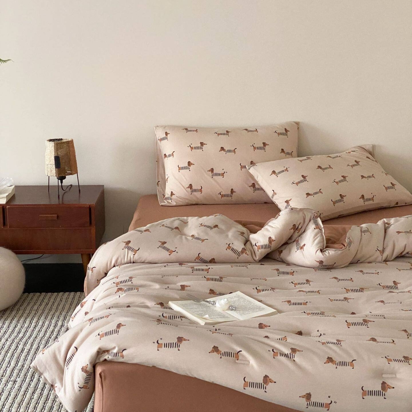 Gentle Dachshund Summer Quilted Blanket