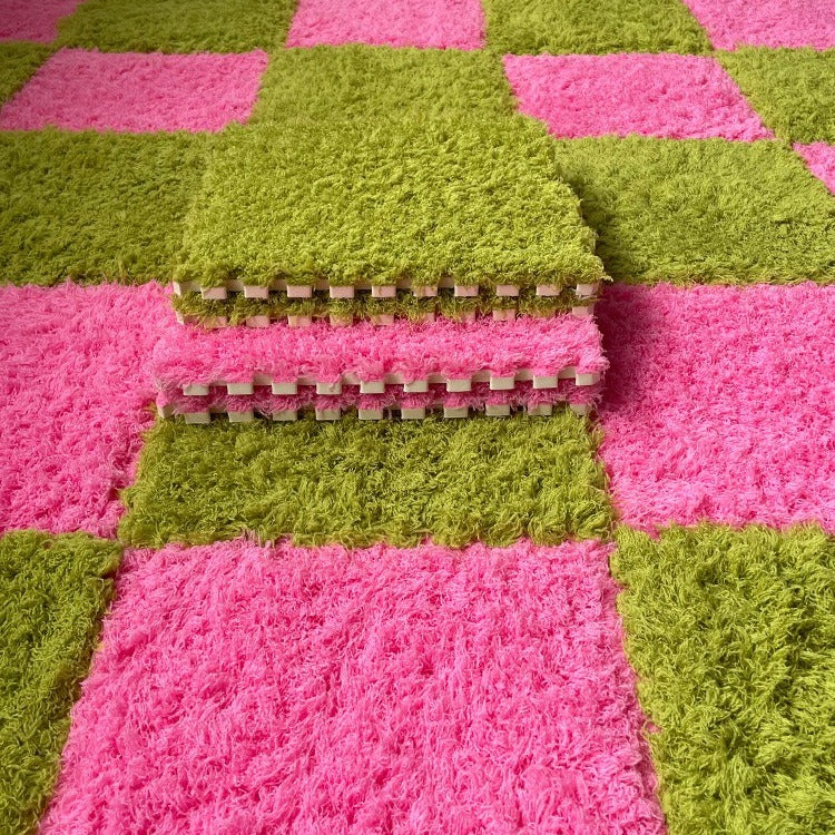 Fluffy Puzzle Tile Set - Watermelon Pop