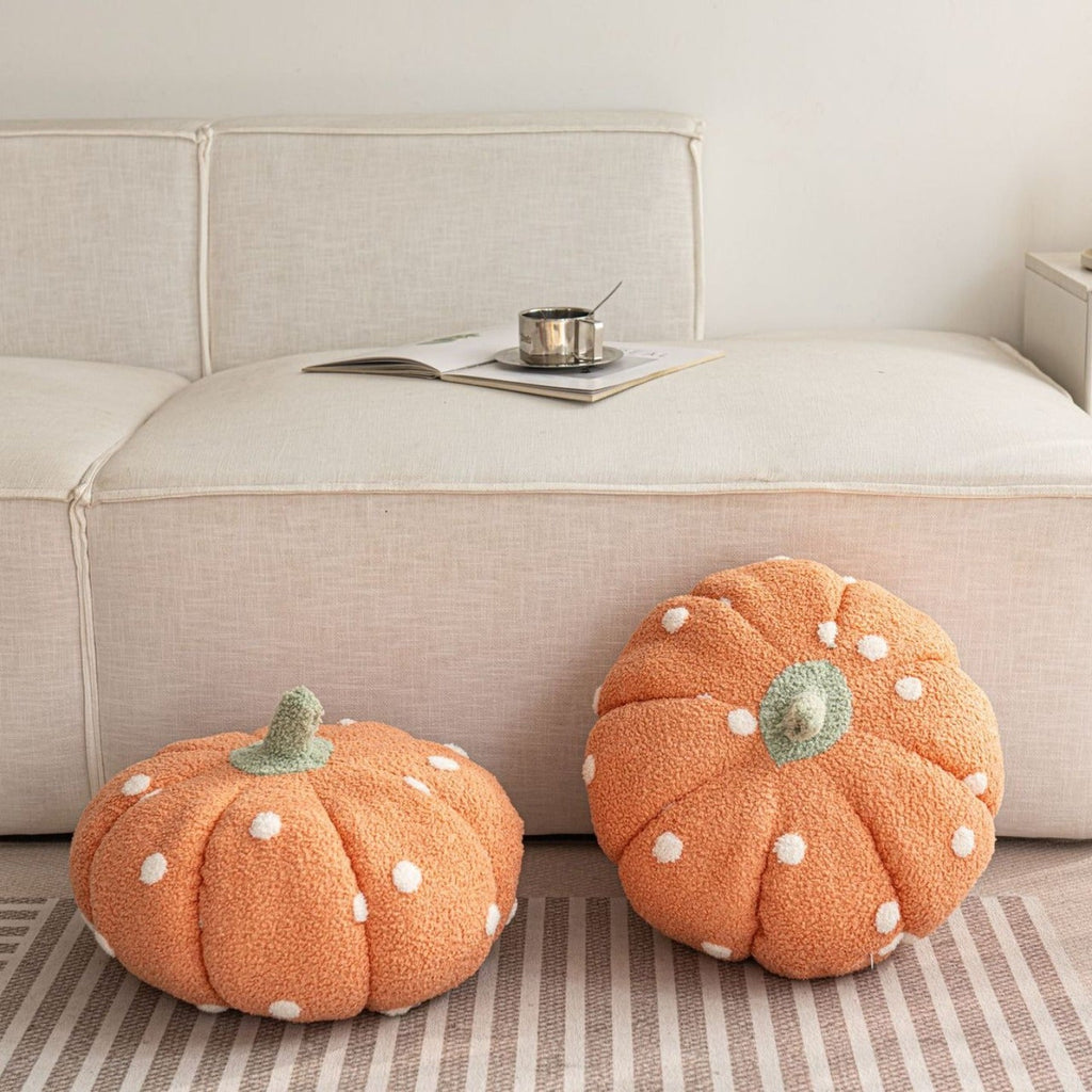 Cottage Pumpkin Dot Pillow