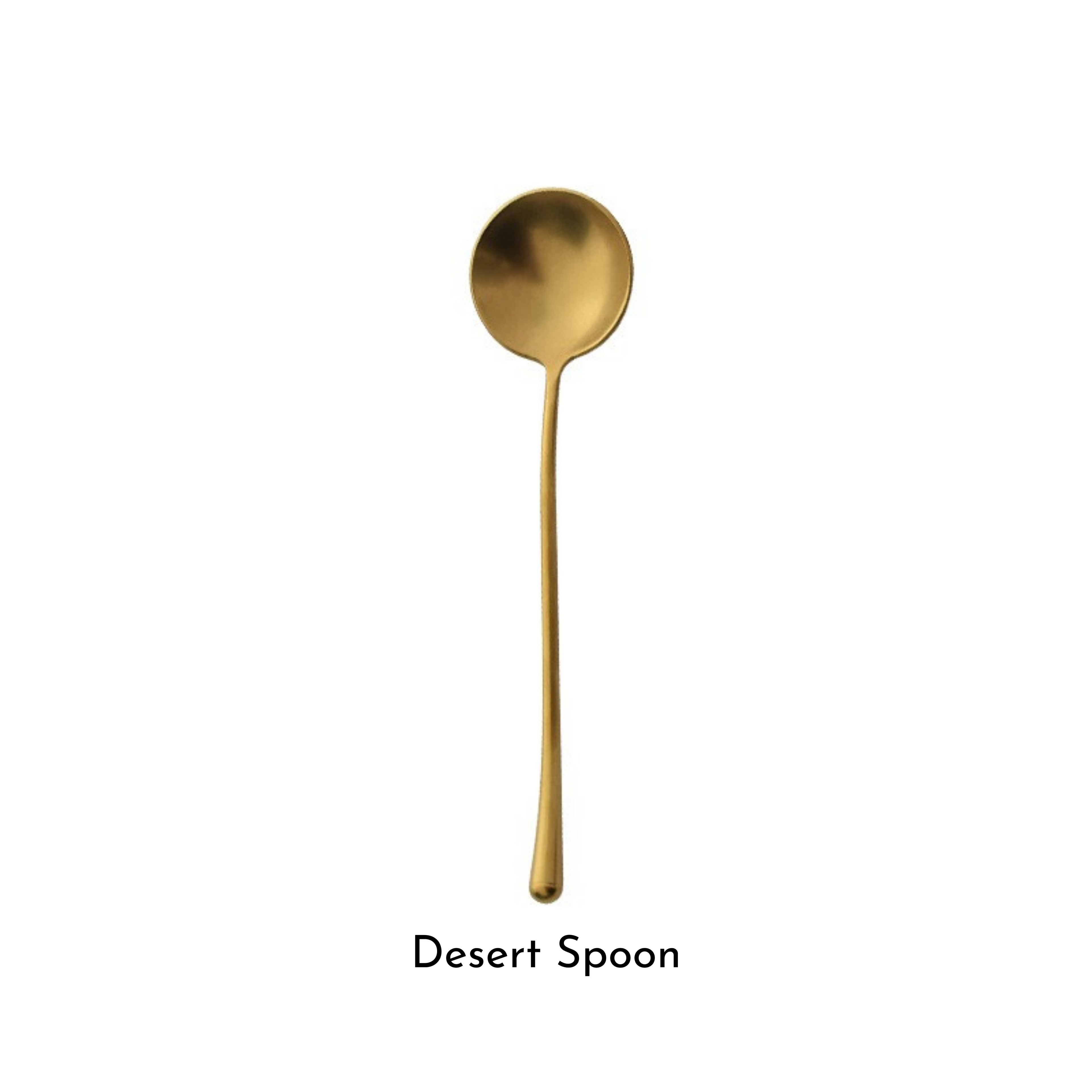 Retro Matte Gold Cutlery