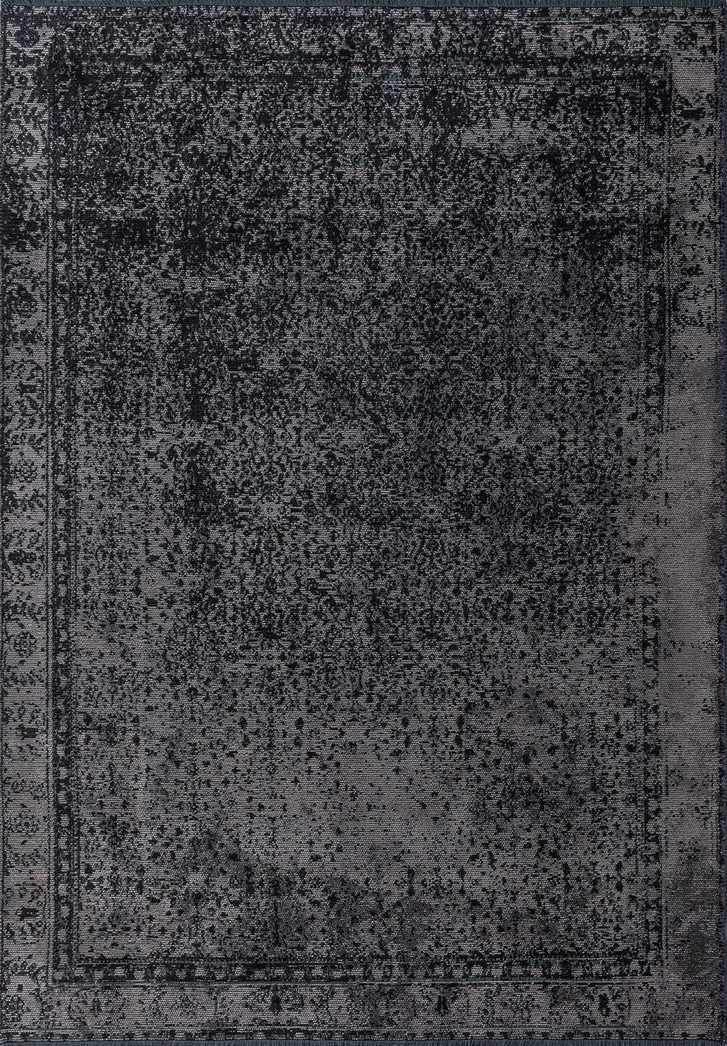 Heritage Dark Grey - Black Rug