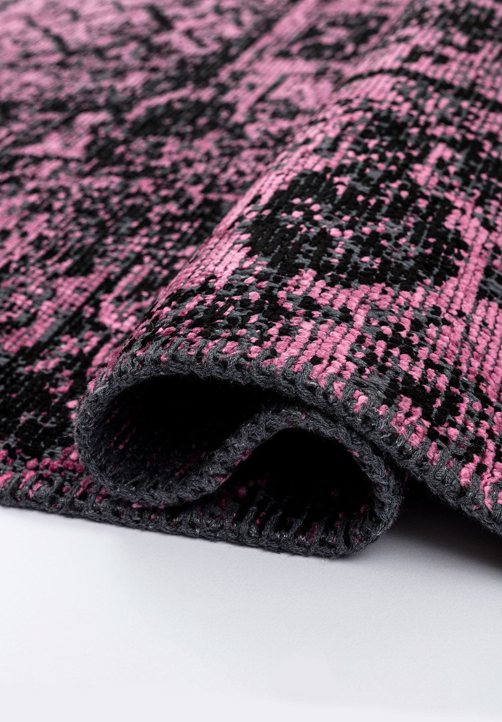 Tile Black - Pink Rug