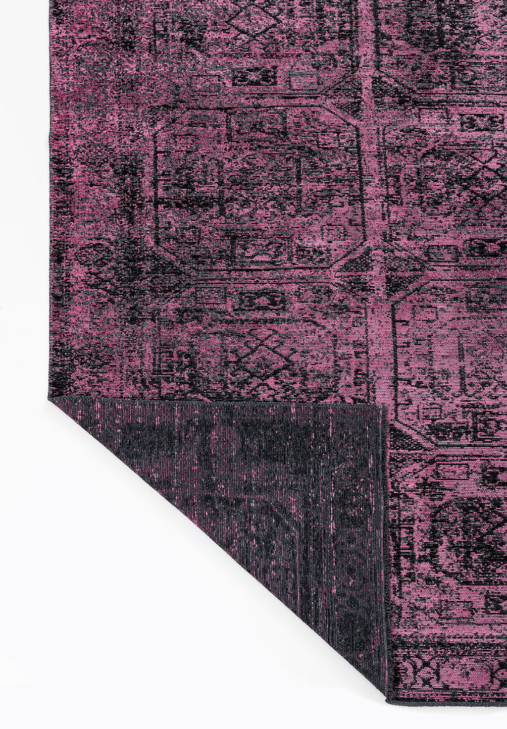 Tile Black - Pink Rug