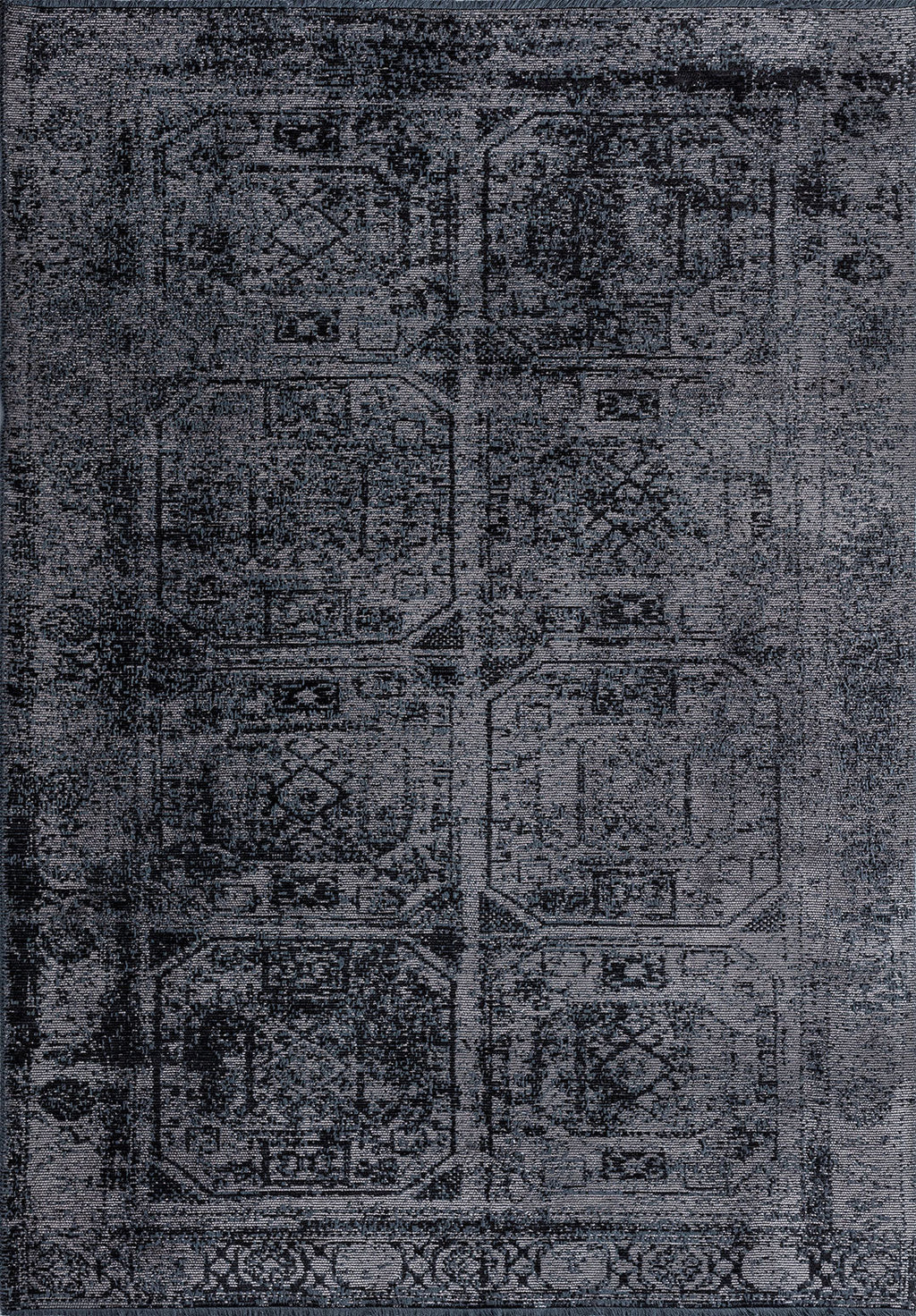 Tile Black - Dark Grey Rug