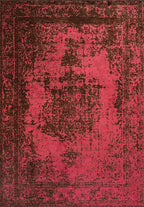 Medallion Dark Brown - Fuchsia Rug