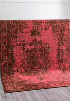 Medallion Dark Brown - Fuchsia Rug