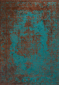 Medallion Dark Brown - Dark Turquoise Rug