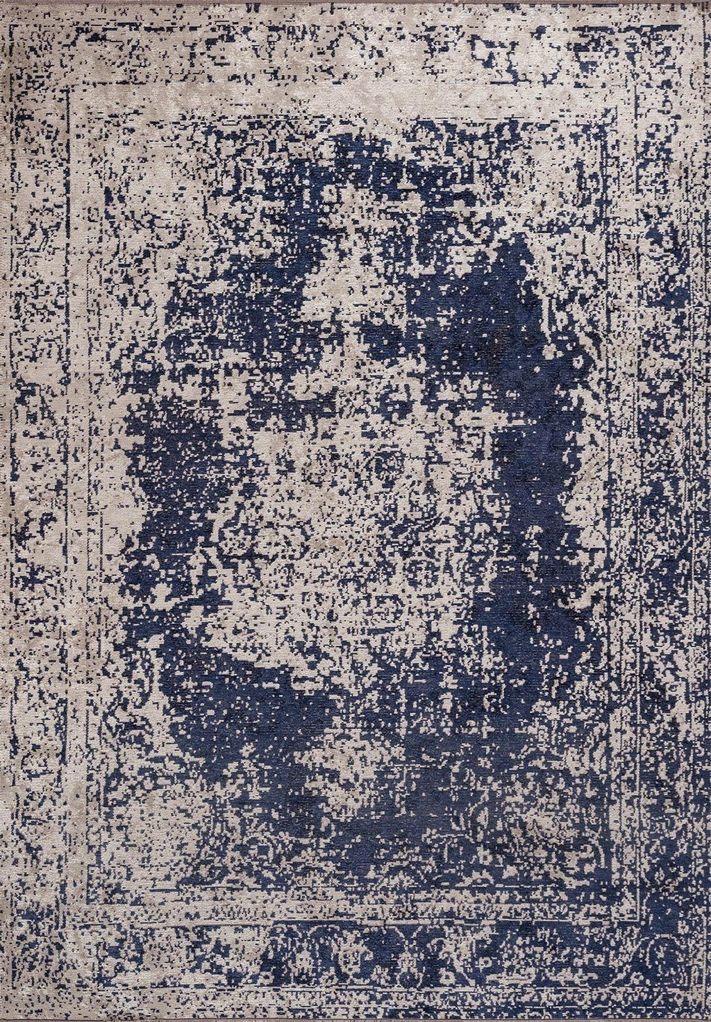Medallion Beige - Dark Navy Rug