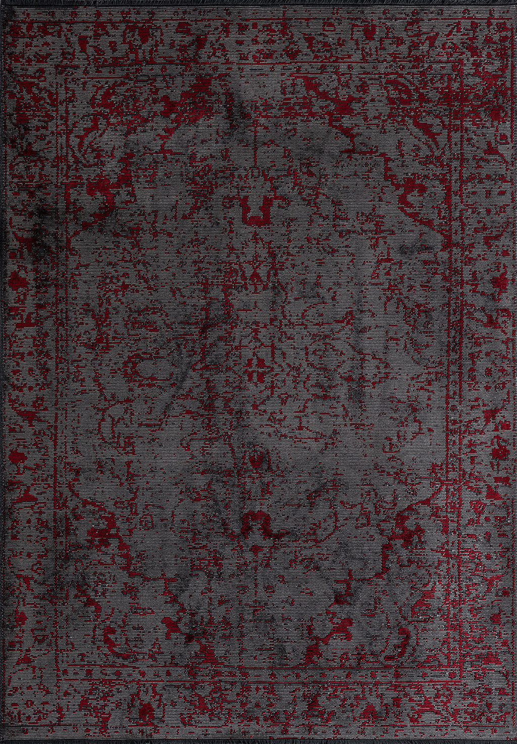 Ivy Grey - Red Rug