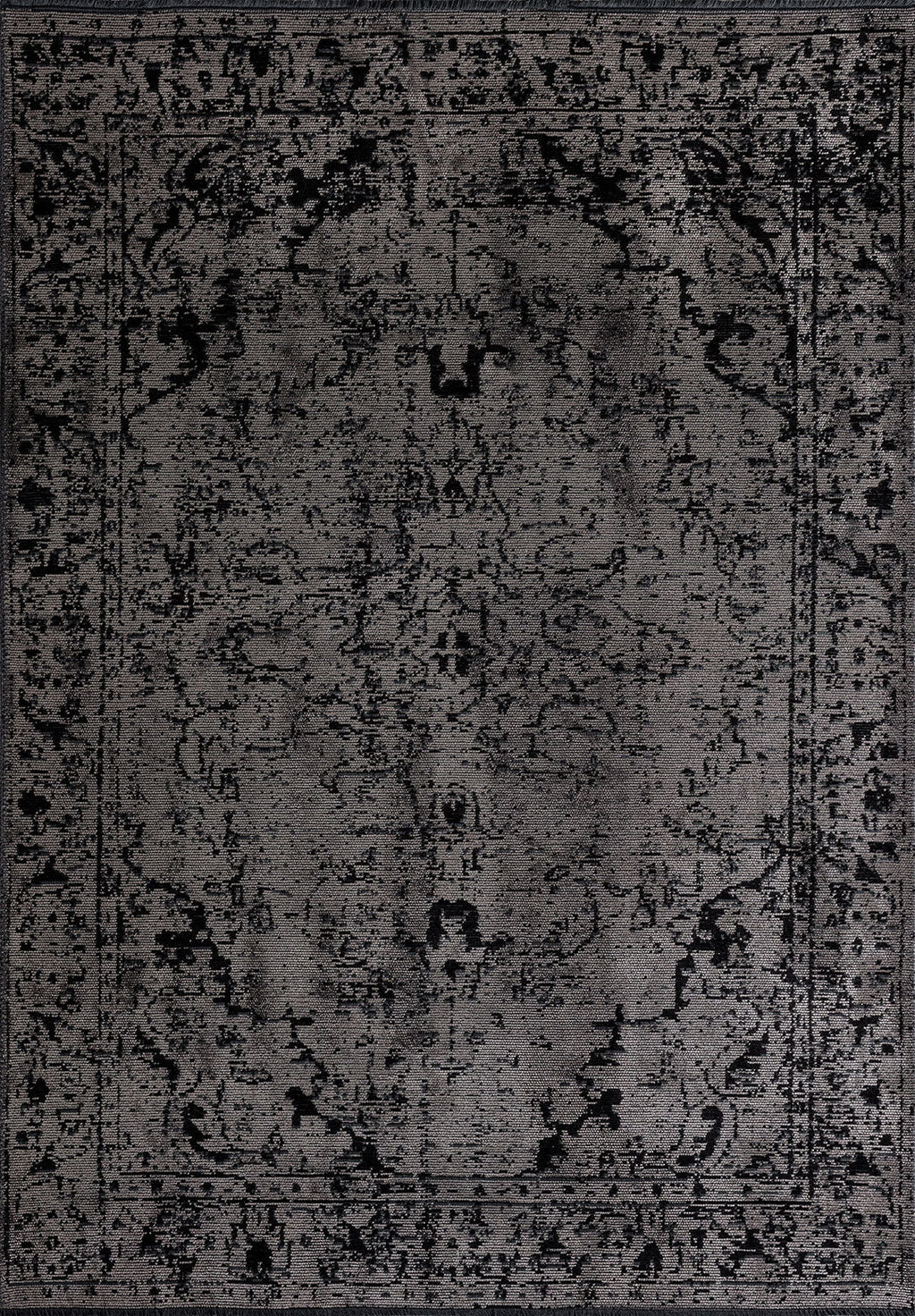Ivy Grey - Black Rug
