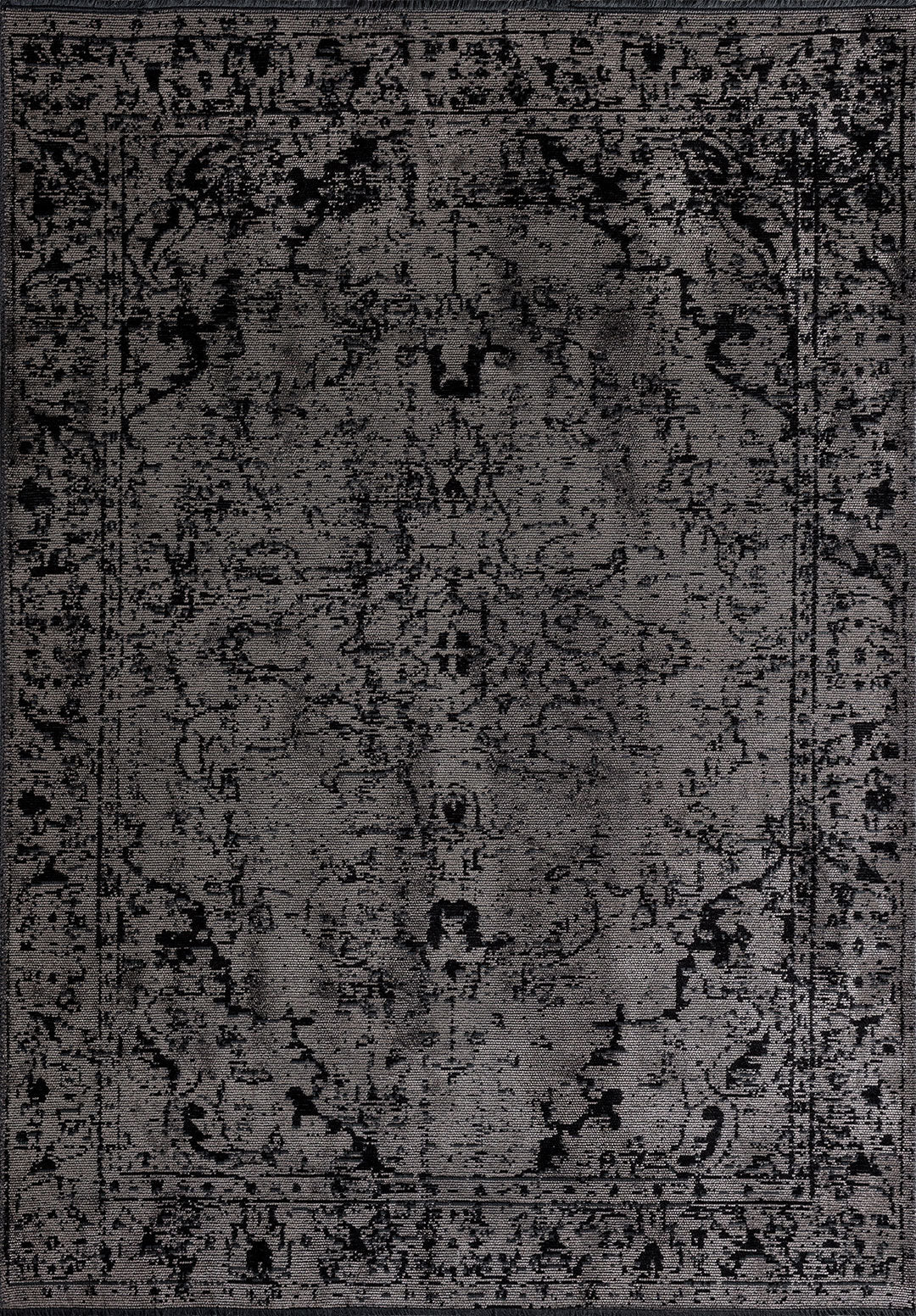 Ivy Grey - Black Rug