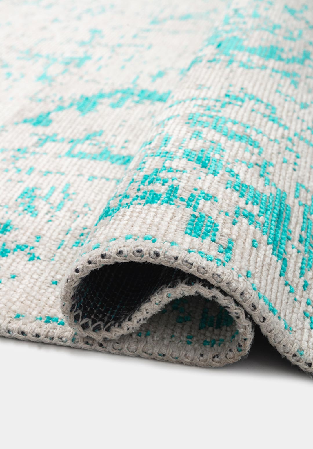 Ivy Ecru - Turquoise Rug